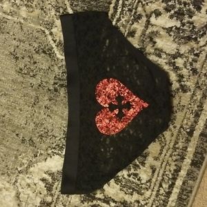 Black heart Lace Panty